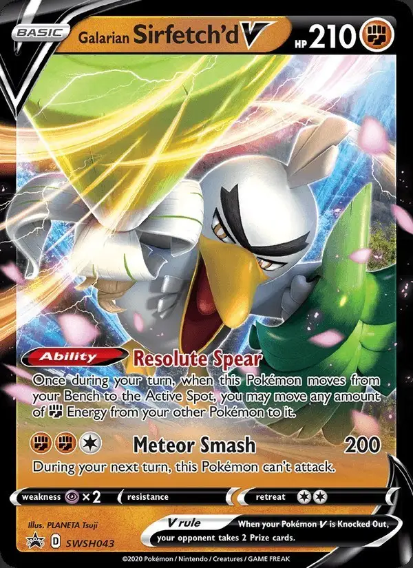 Galarian Sirfetch'd V #SWSH043 SWSH Black Star Promos PSA 10