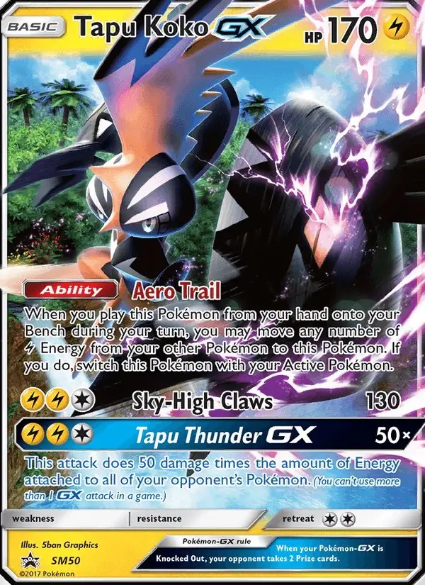 Tapu Koko GX #SM50 SM Black Star Promos PSA 10
