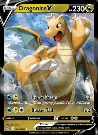 Dragonite V #049 Pokémon GO PSA 10