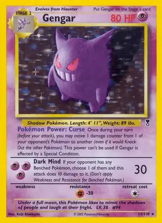 Gengar #11 Legendary Collection PSA 10