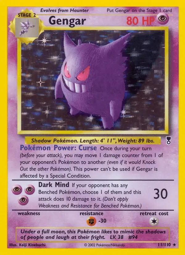 Gengar #11 Legendary Collection PSA 10