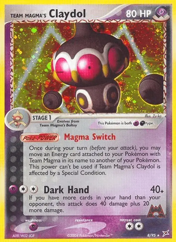 Team Magma's Claydol #8 Team Magma vs Team Aqua PSA 10