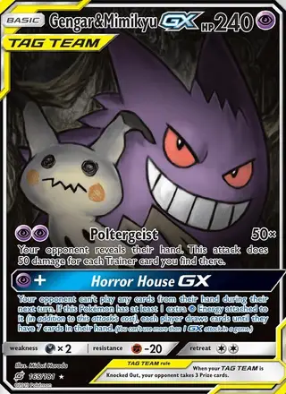 Gengar & Mimikyu GX #165 Team Up PSA 10