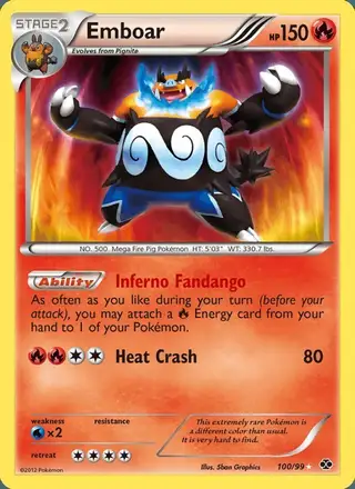Emboar #100 Next Destinies PSA 10