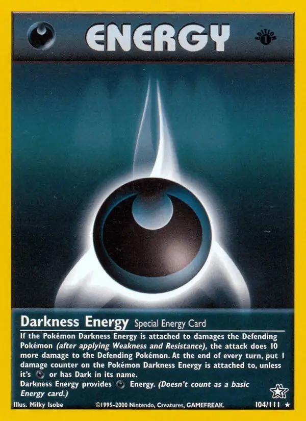 Darkness Energy #104 Neo Genesis PSA 10
