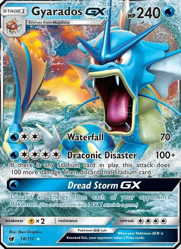 Gyarados GX #18 Crimson Invasion PSA 10