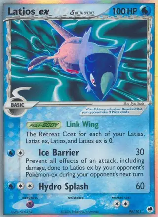 Latios ex δ #96 Dragon Frontiers PSA 10