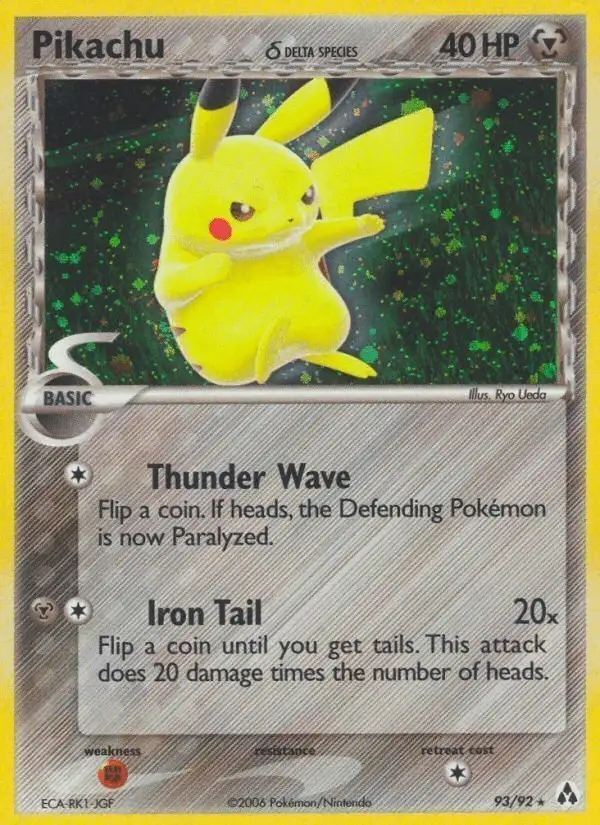 Pikachu δ #93 Legend Maker PSA 10