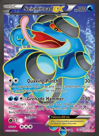 Seismitoad EX #106 Furious Fists PSA 10