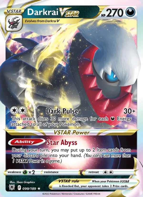 Darkrai VSTAR #099 Astral Radiance PSA 10