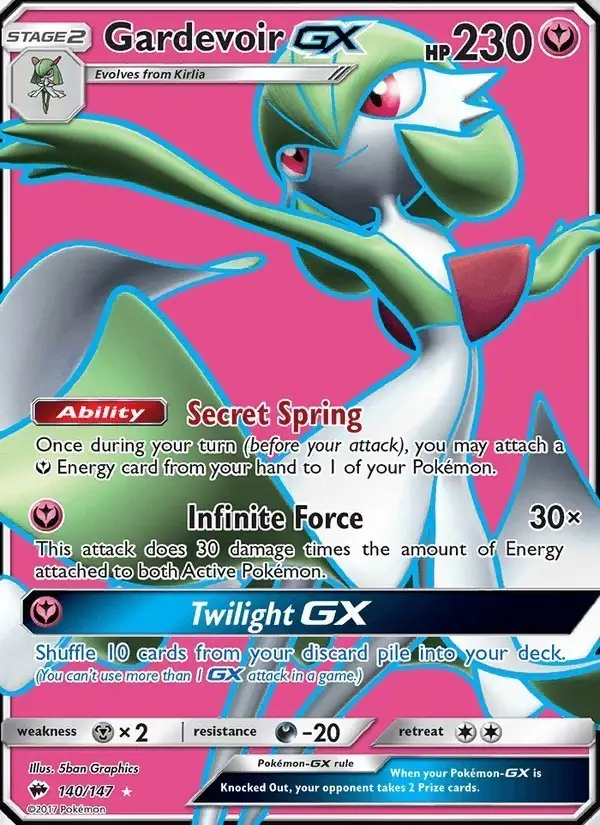 Gardevoir GX #140 Burning Shadows PSA 10