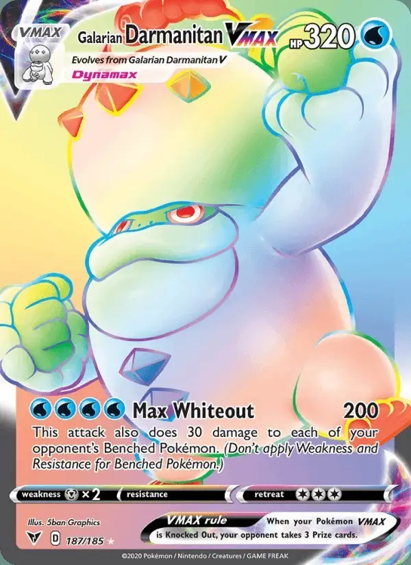 Galarian Darmanitan VMAX #187 Vivid Voltage PSA 10