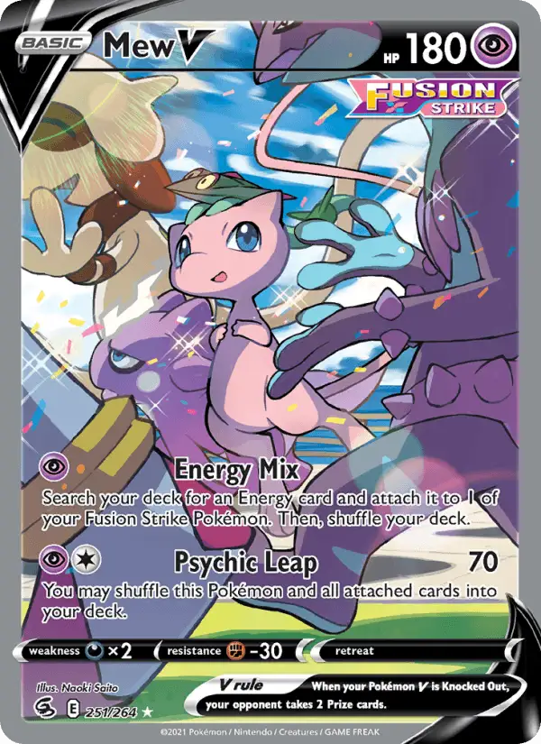 Mew V (Full Art) #251 Fusion Strike PSA 10