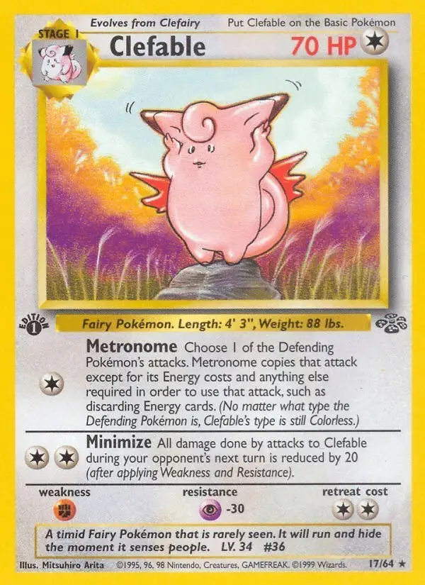 Clefable #17 Jungle PSA 10