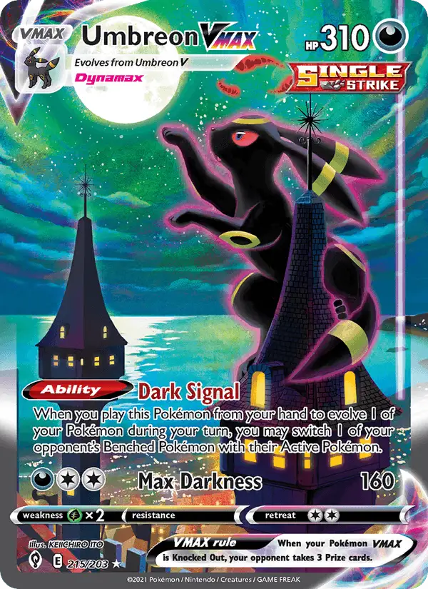 Umbreon VMAX (Full Art) #215 Evolving Skies PSA 10