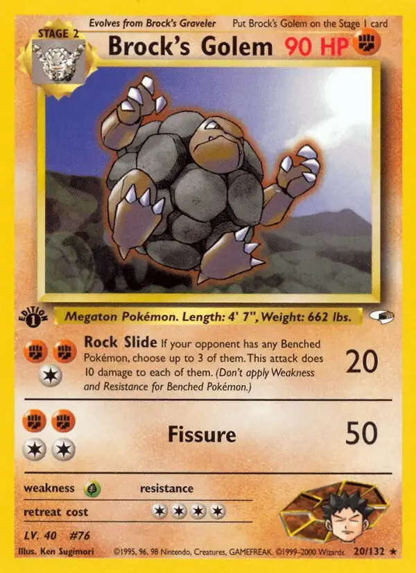 Brock's Golem #20 Gym Heroes PSA 10