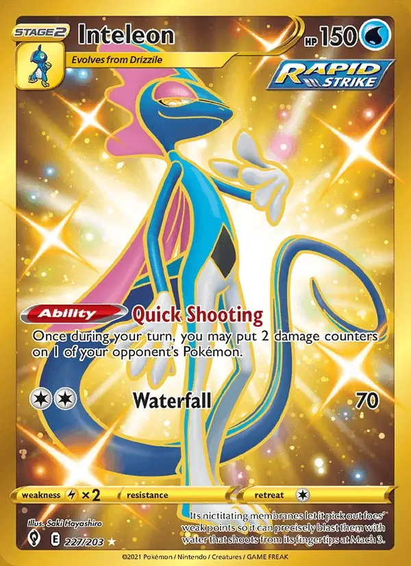 Inteleon #227 Evolving Skies PSA 10