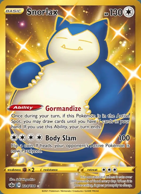 Snorlax #224 Chilling Reign PSA 10