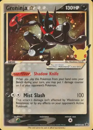 Greninja-Gold Star #144 SWSH Black Star Promos PSA 10
