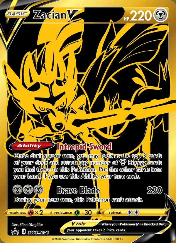 Zacian V #SWSH076 SWSH Black Star Promos PSA 10