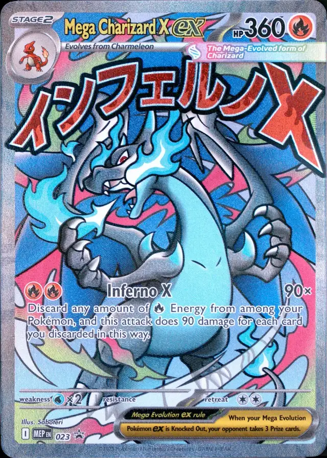 Mega Charizard X ex #023 Mep EN-Me Black Star Promo PSA 10
