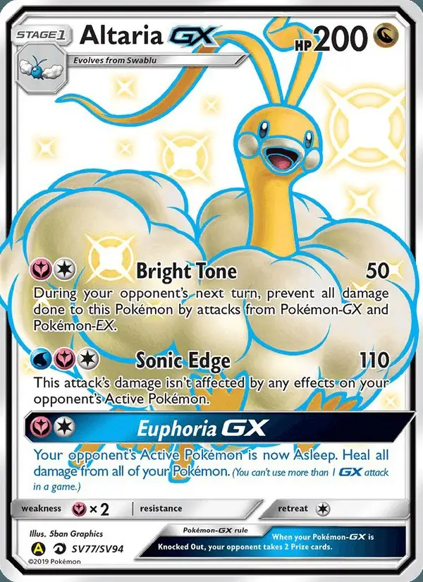 Altaria-GX #SV77 Hidden Fates Shiny Vault PSA 10