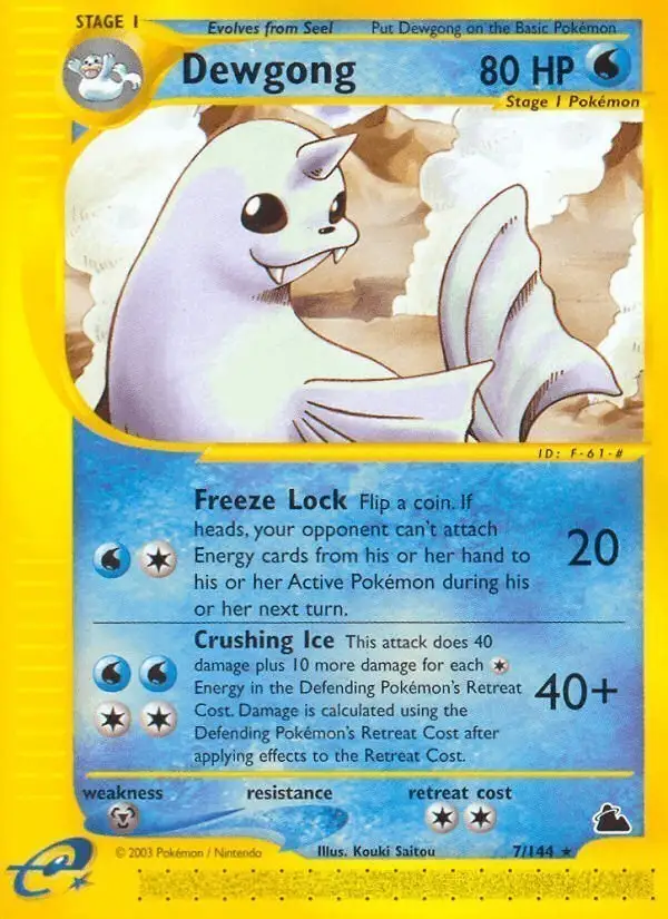 Dewgong #7 Skyridge PSA 10