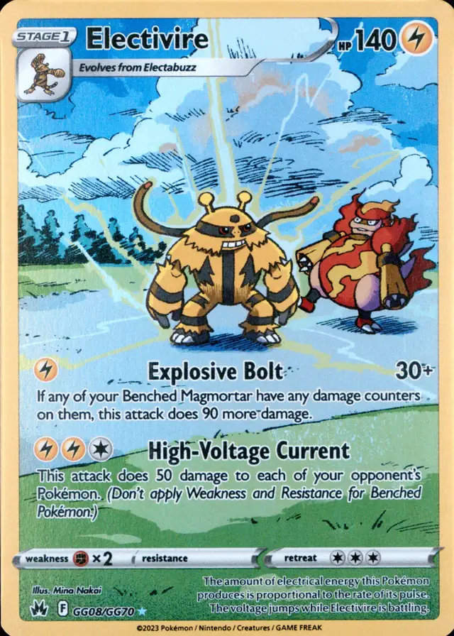 Electivire (Full Art) #GG08 Crown Zenith PSA 10