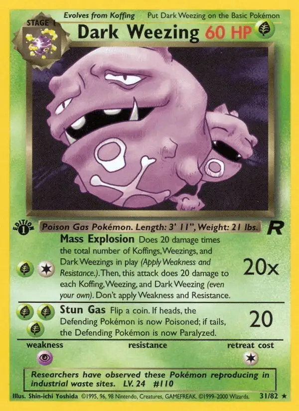 Dark Weezing #31 Team Rocket PSA 10