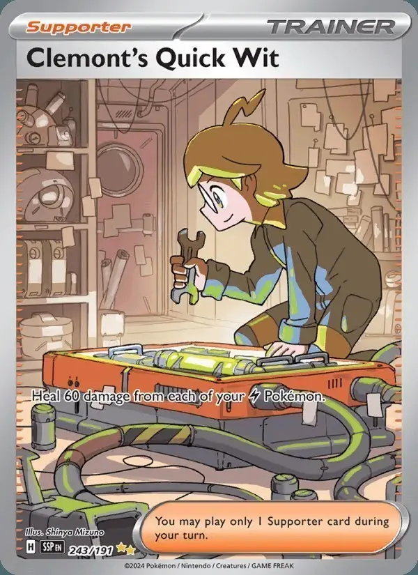 Clemont's Quick Wit #243 Surging Sparks PSA 10