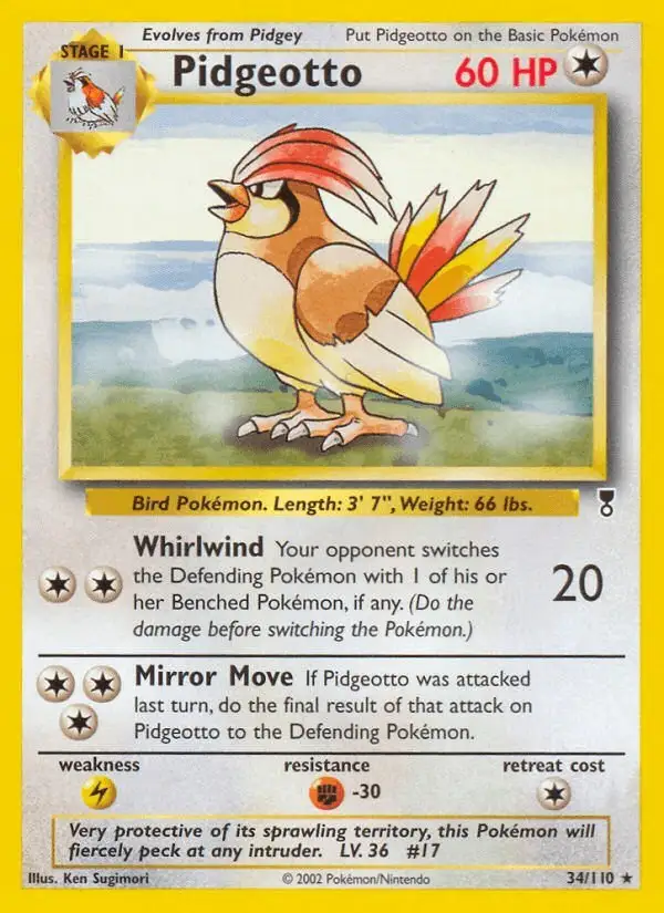 Pidgeotto #34 Legendary Collection PSA 10