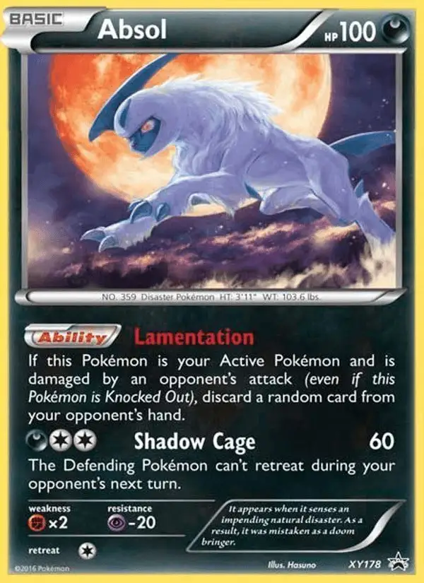 Absol #XY178 XY Black Star Promos PSA 10