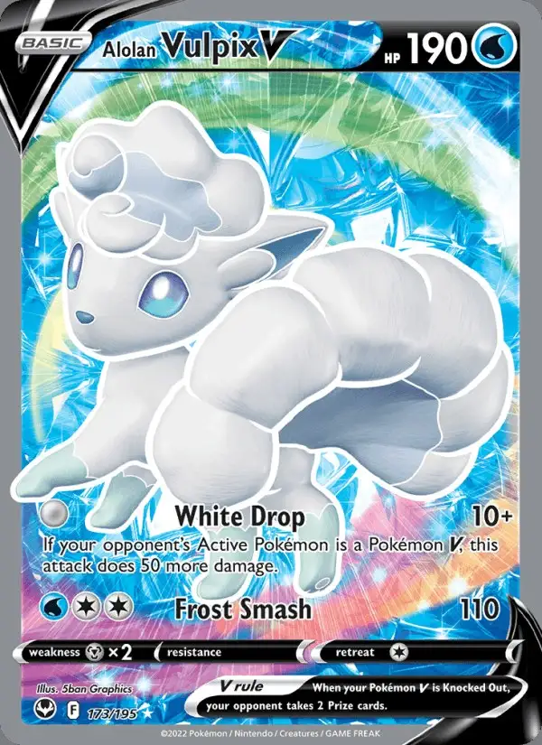 Alolan Vulpix V #173 Silver Tempest PSA 10