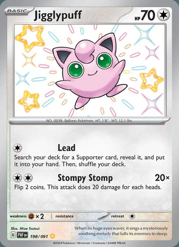 Jigglypuff #198 Paldean Fates PSA 10