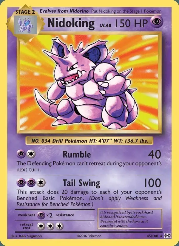 Nidoking #45 Evolutions PSA 10
