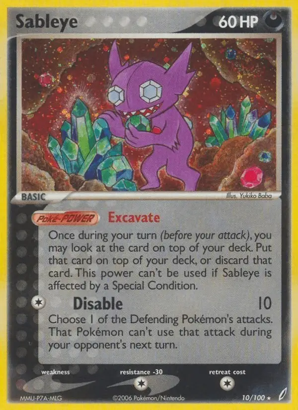 Sableye #10 Crystal Guardians PSA 10