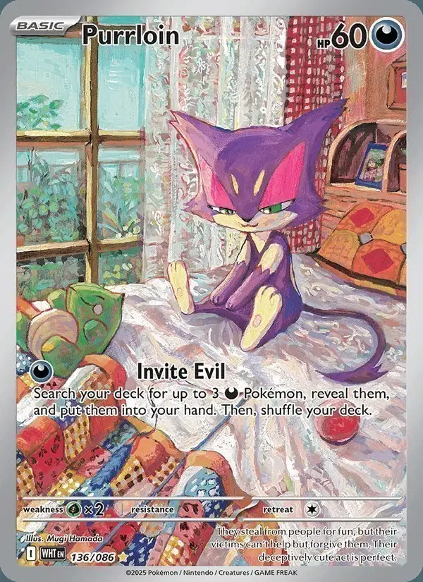 Purrloin #136 White Flare PSA 10