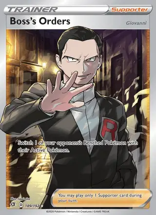 Boss's Orders (Giovanni) #189 Rebel Clash PSA 10