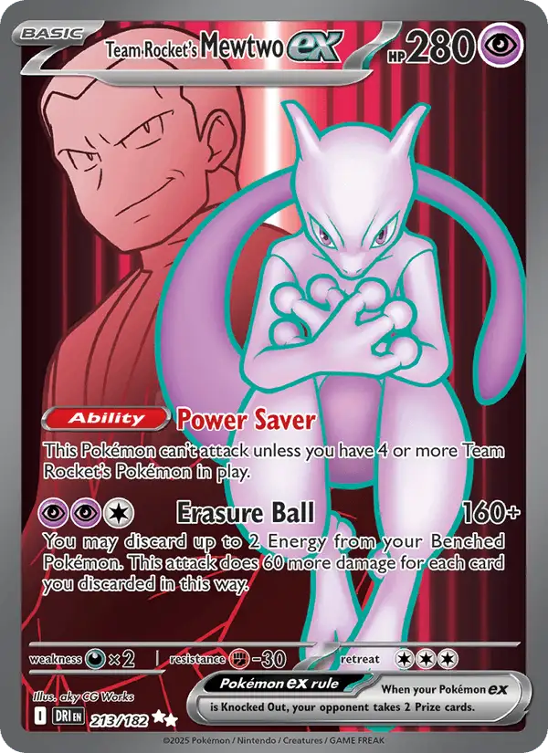 TEAM Rocket's Mewtwo ex #213 Destined Rivals PSA 10