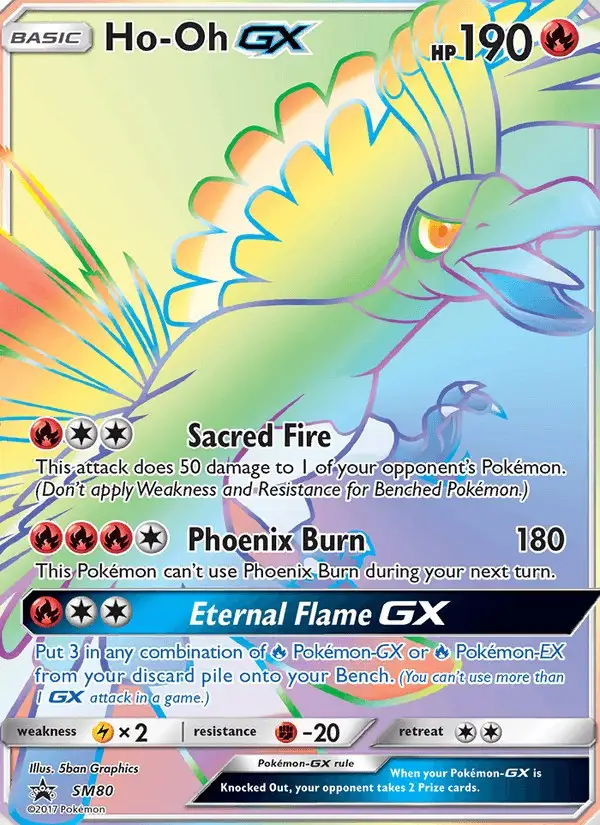 Ho-Oh GX #SM80 SM Black Star Promos PSA 10