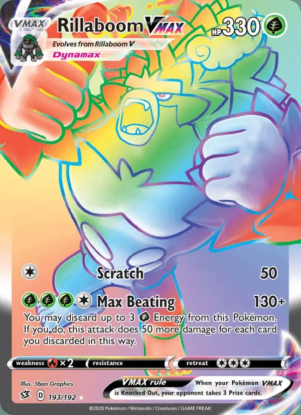 Rillaboom VMAX #193 Rebel Clash PSA 10