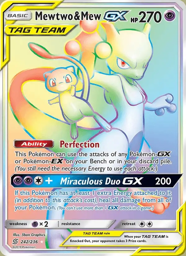 Mewtwo & Mew GX #242 Unified Minds PSA 10