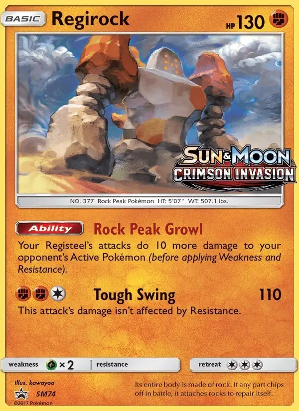 Regirock #SM74 SM Black Star Promos PSA 10