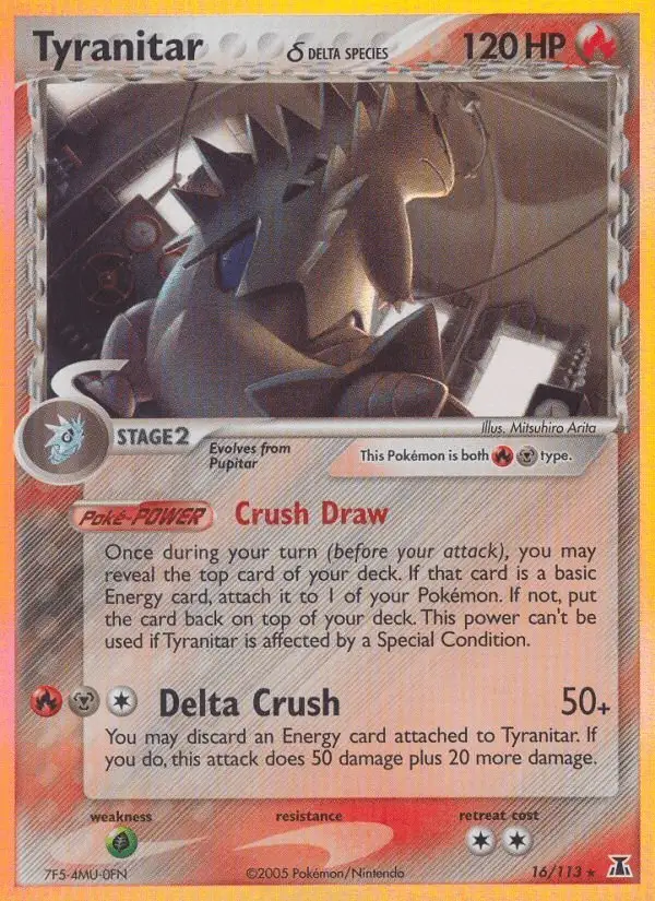 Tyranitar δ #16 Delta Species PSA 10