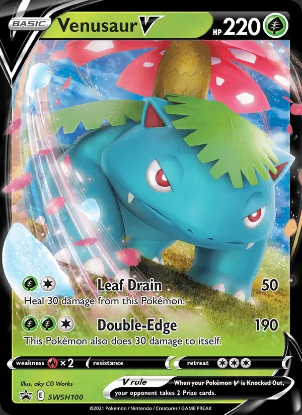 Venusaur V #SWSH100 SWSH Black Star Promos PSA 10