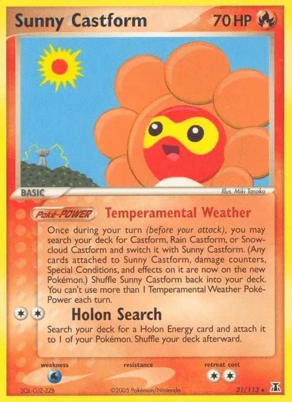 Sunny Castform #31 Delta Species PSA 10