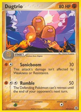 Dugtrio #22 FireRed & LeafGreen PSA 10