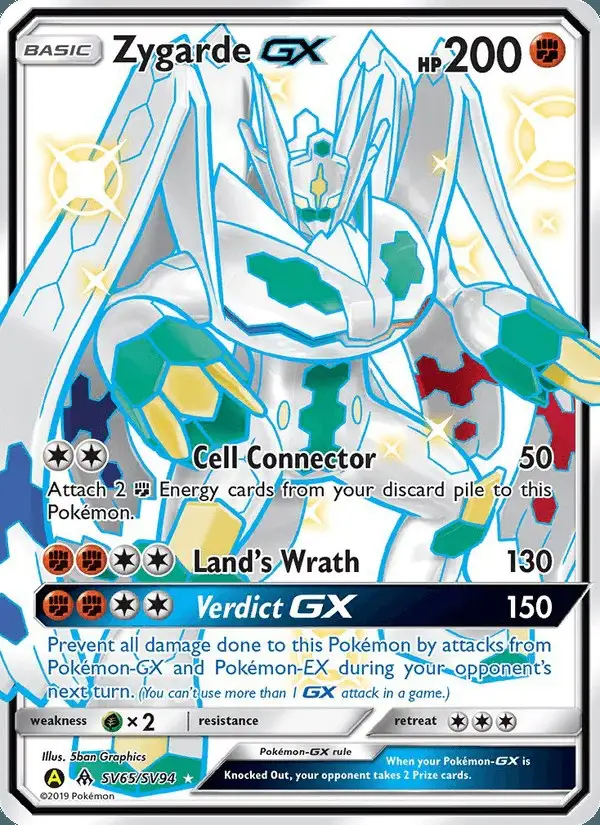 Zygarde-GX #SV65 Hidden Fates Shiny Vault PSA 10