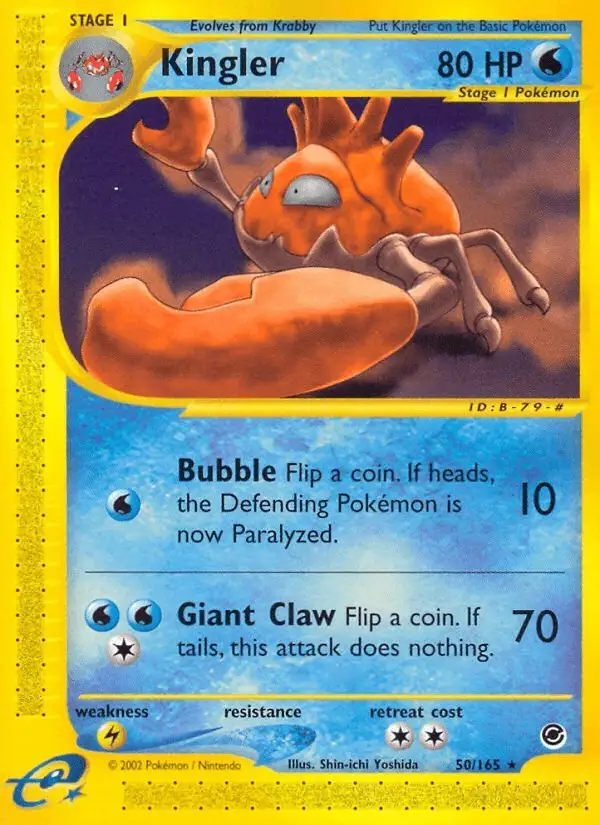 Kingler #50 Expedition Base Set PSA 10