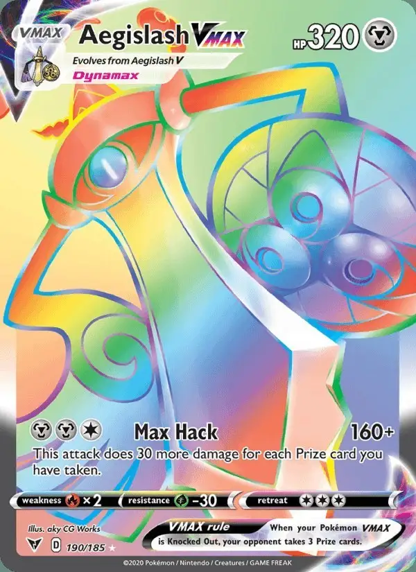 Aegislash VMAX #190 Vivid Voltage PSA 10